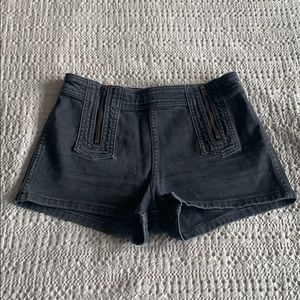 Free people double zipper shorts.